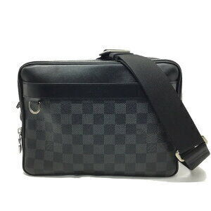 Louis Vuitton Trocadero Messenger Bag Damier Graphite Black Shoulder